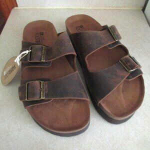 White Mountain Footbeds Leather Sandals Size 8M